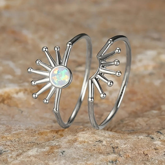 New Sunrise And Sunset Series New Couple Rings