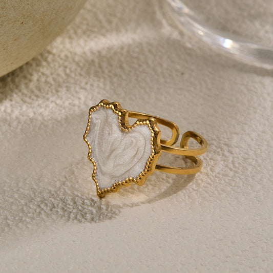 Irregular Heart Stainless Steel Drip Ring