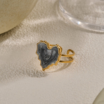 Irregular Heart Stainless Steel Drip Ring