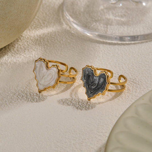 Irregular Heart Stainless Steel Drip Ring