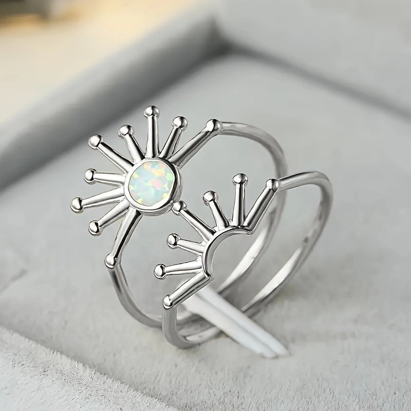New Sunrise And Sunset Series New Couple Rings