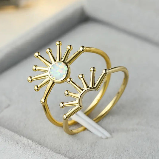 New Sunrise And Sunset Series New Couple Rings