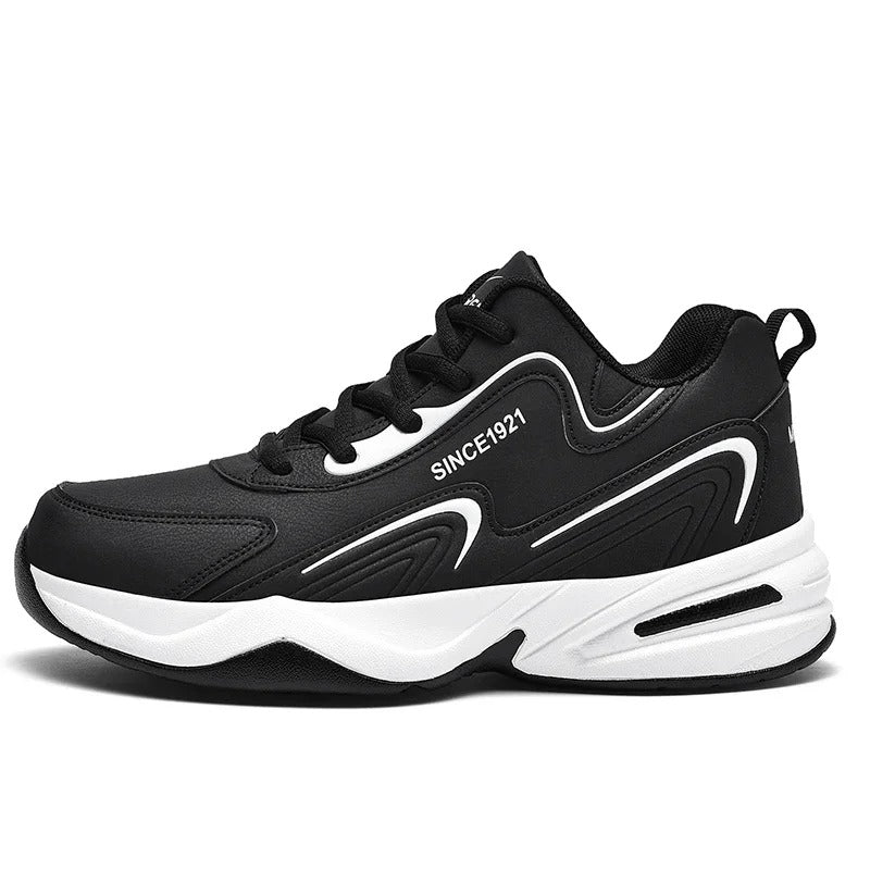 Men Sports Running Shoes Outdoor Walking Soft Casual Sneakers Fashion Designer Leather Sneaker Waterproof Men's Tennis Masculina