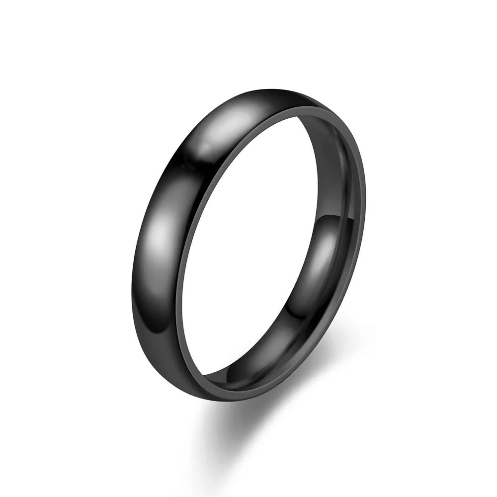 JEWELRFashion Charm Jewelry Ring for Men Women Stainless Steel Black Rings Wedding Engagement High Quality Matte Male Accessory