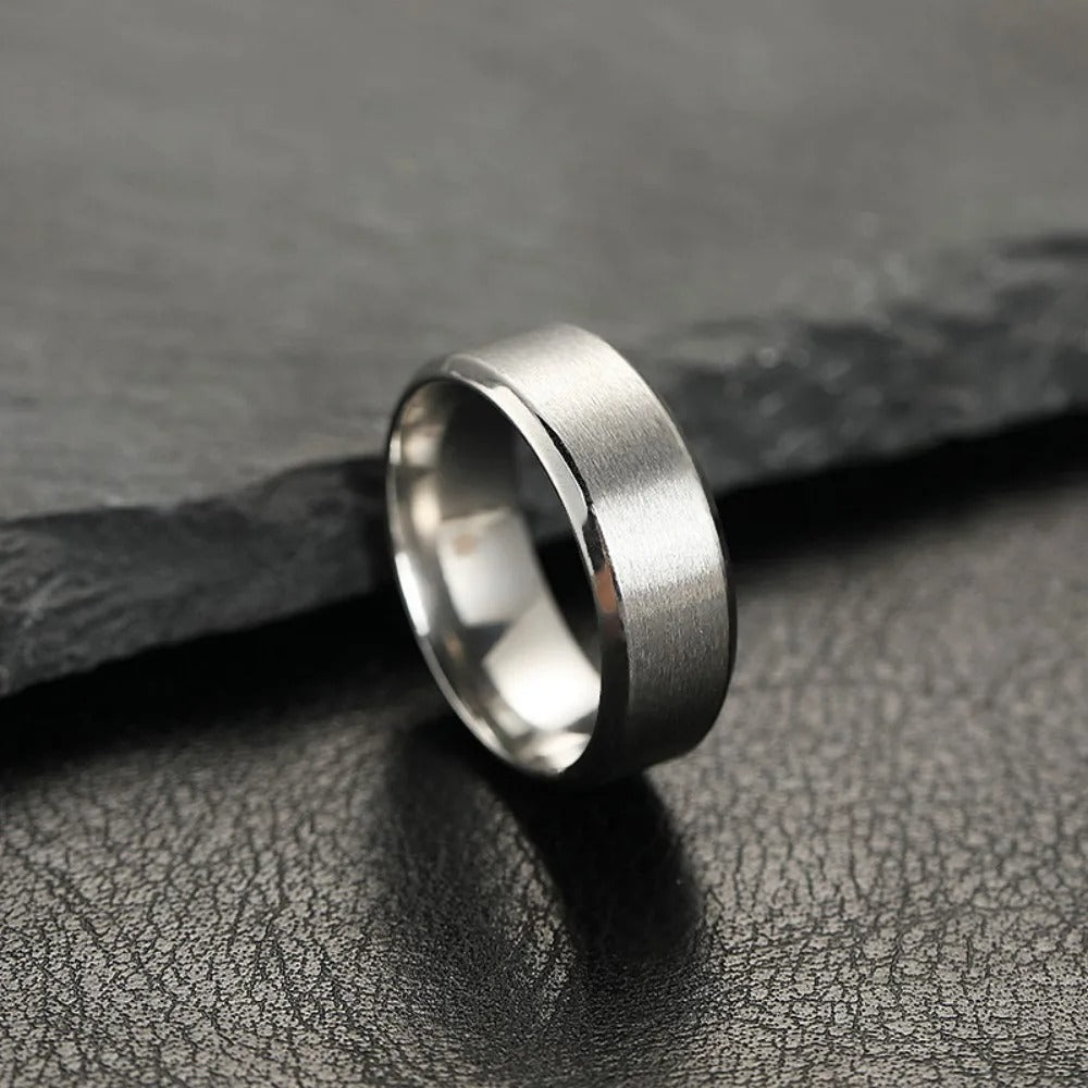 JEWELRFashion Charm Jewelry Ring for Men Women Stainless Steel Black Rings Wedding Engagement High Quality Matte Male Accessory