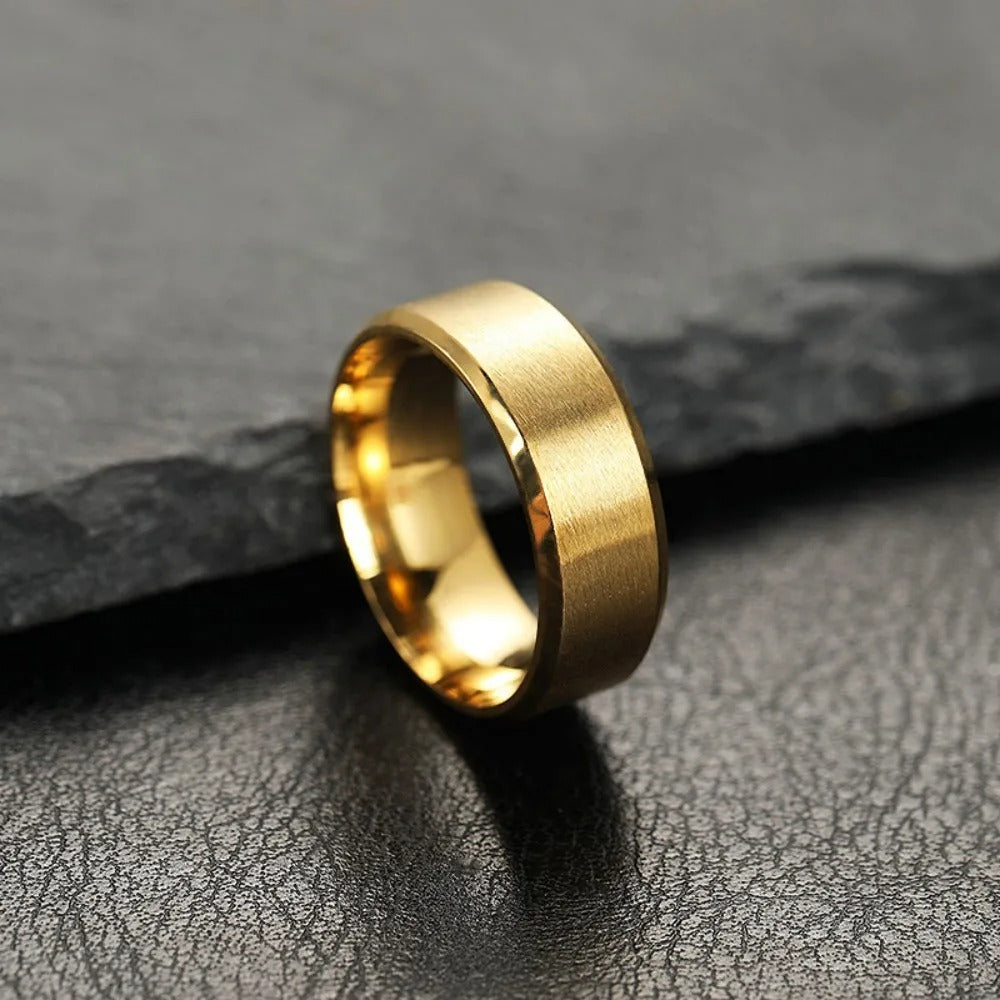 JEWELRFashion Charm Jewelry Ring for Men Women Stainless Steel Black Rings Wedding Engagement High Quality Matte Male Accessory