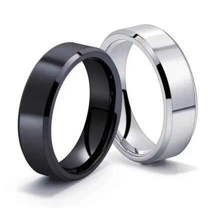 JEWELRFashion Charm Jewelry Ring for Men Women Stainless Steel Black Rings Wedding Engagement High Quality Matte Male Accessory